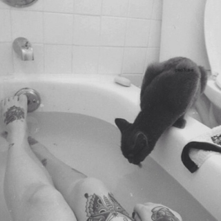 taking a bath