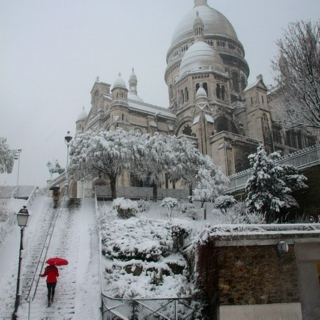 snow-covered paris