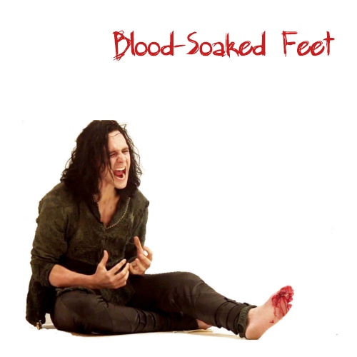 Blood-Soaked Feet