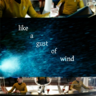 like a gust of wind