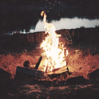 cuddles and a bonfire