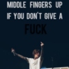 middle fingers