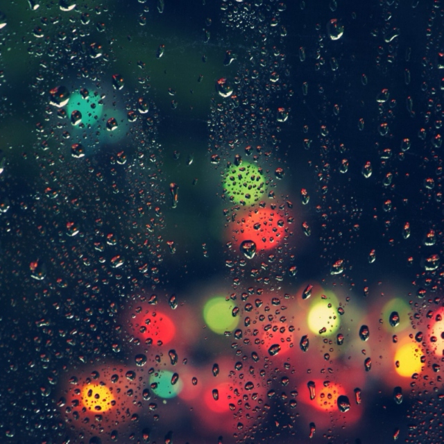 windows decorated with rain