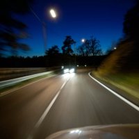 Driving in the dark...thinking of you...