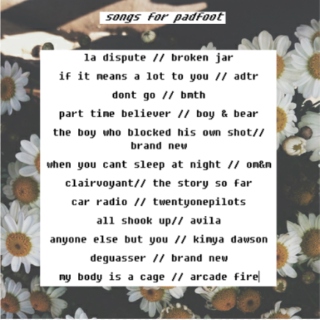songs for padfoot