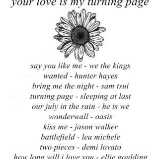 your love is my turning page