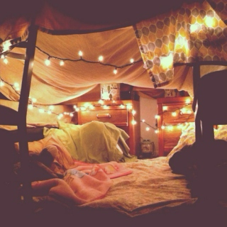 tangled legs and blanket forts