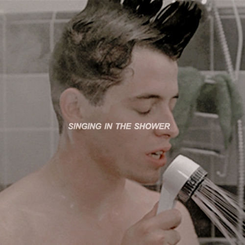 singing in the shower