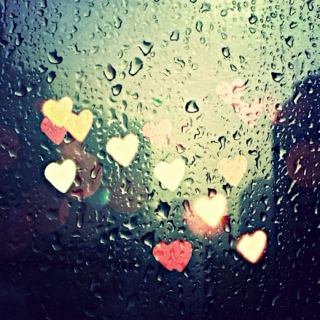 a rain soaked window