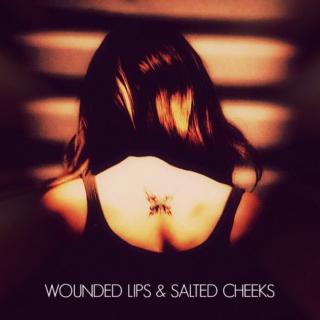 wounded lips & salted cheeks