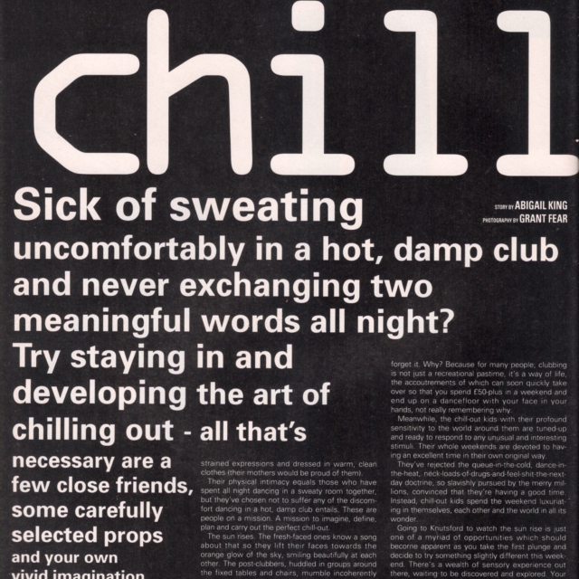 The Art Of Chilling Out