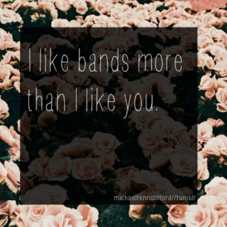 I like bands more than I like you.