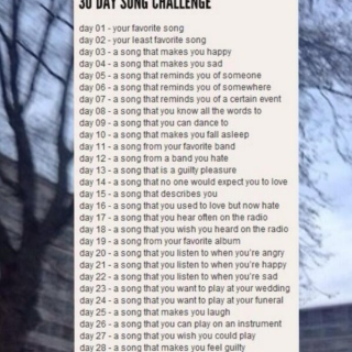 my thirty day song challenge *:・ﾟ✧*:・ﾟ✧