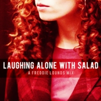 laughing alone with salad
