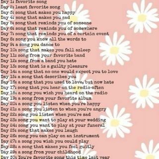 thirty day song challenge :-)