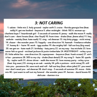 3: not caring