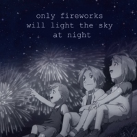 only fireworks will light the sky at night