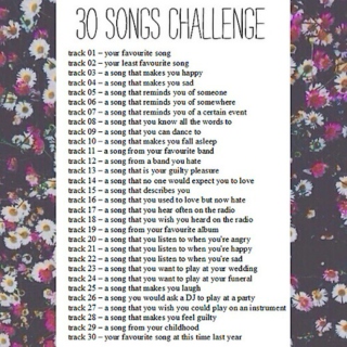 30 song challenge