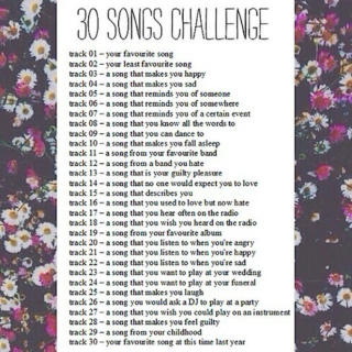 thirty songs challenge