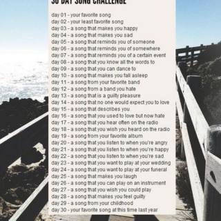30 songs challenge 