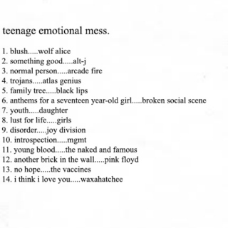 teenage emotional mess