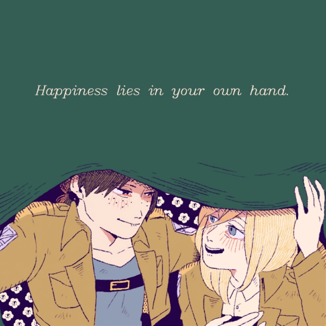 happiness lies in your own hand.