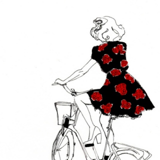 a girl and her bicycle