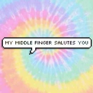 my middle finger salutes you