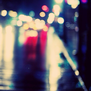 glitter on the wet streets