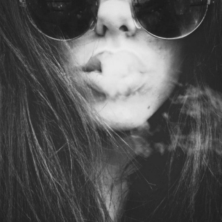 the smoke from her lungs