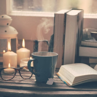 A book and a cup of tea is all I need.