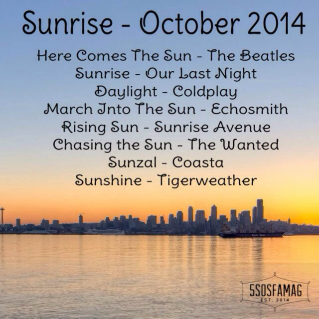 October Playlist (Sunrise)