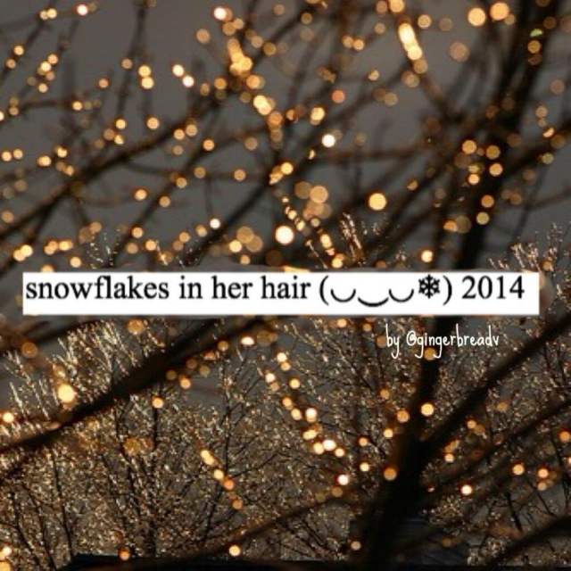 snowflakes in her hair (◡‿◡❄) 2014