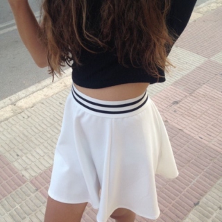 short skirts, long hair
