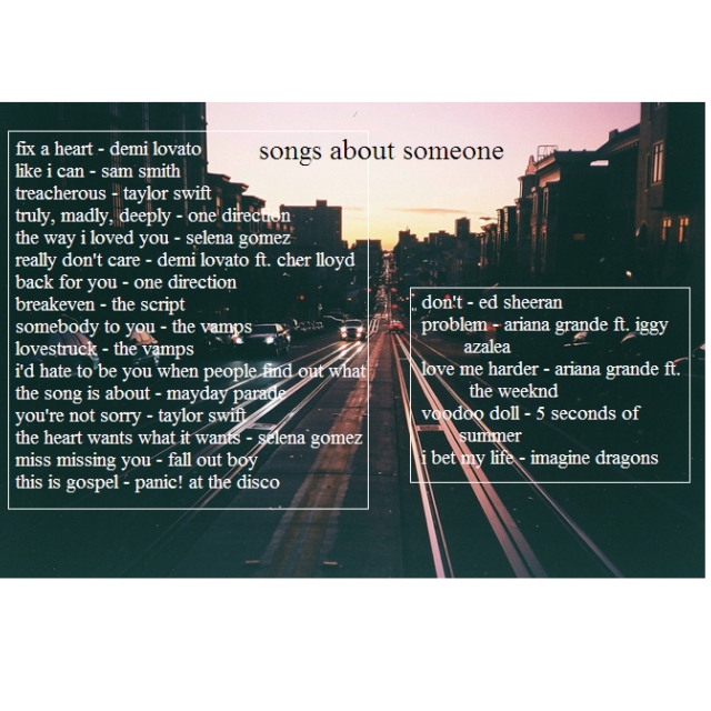Songs about someone