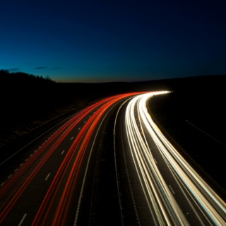 Motorways at night