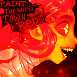 PAINT ＴＨＥ ＷＨＯＬＥ   ＴＯＷＮ RED!!!