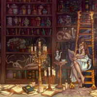 the witch's study