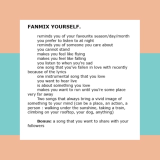 fanmix yourself.