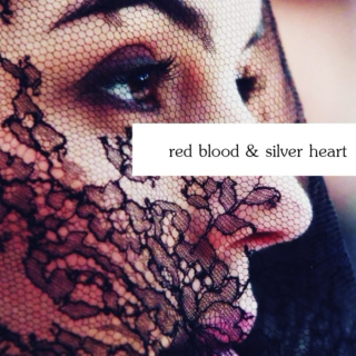 red blood & silver heart