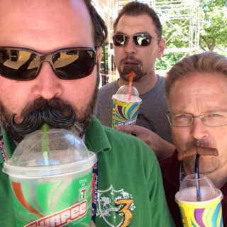 Mustaches and Slurpees.