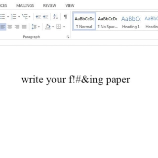 write your f!#&ing paper