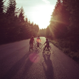 sunset bike ride