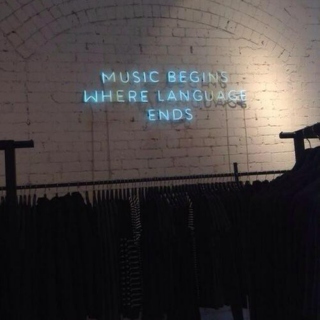 music begins where language ends