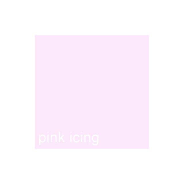 pink icing