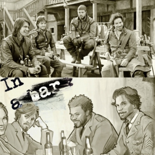 The Musketeers in a bar