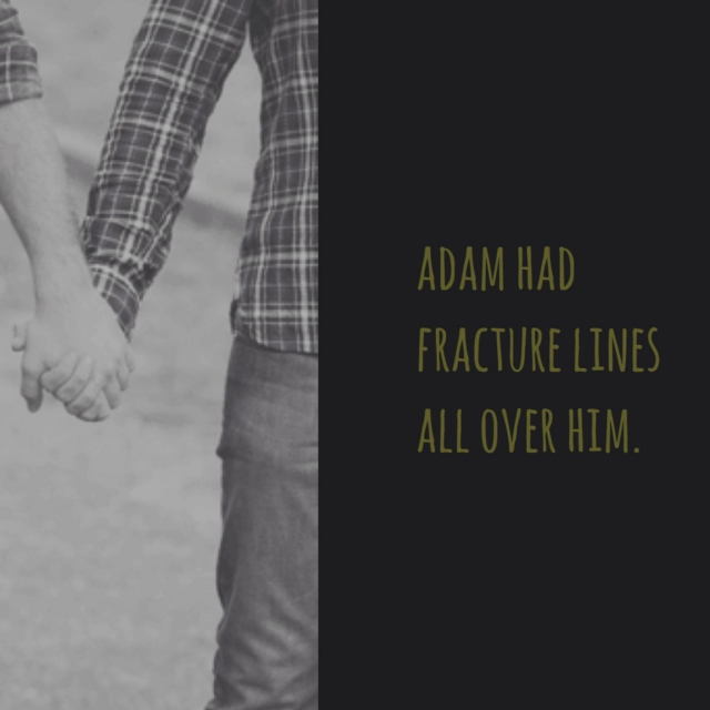 adam had fracture lines all over him.