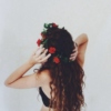 flowers in her hair