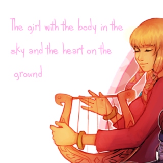 Girl with the body in the sky and the heart on the ground