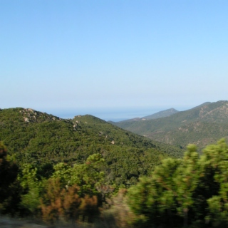 Driving in the hills of Corsica